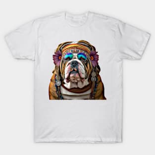 Hippy Hippie British Bulldog T-Shirt